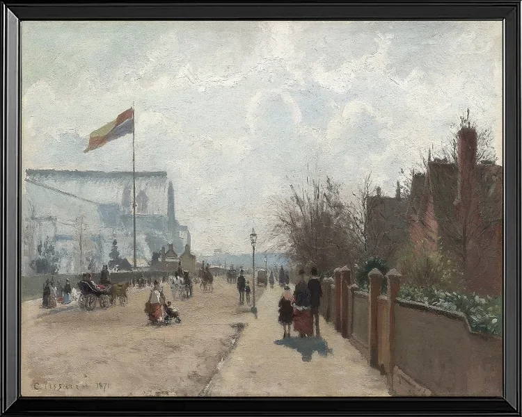 Camille Pissarro - Der Kristallpalast 1871 | Giclée Kunstdruck gerahmt