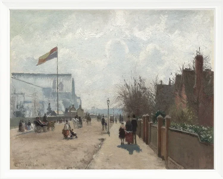 Camille Pissarro - Der Kristallpalast 1871 | Giclée Kunstdruck gerahmt
