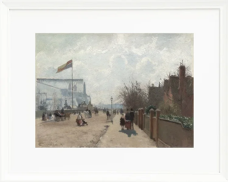 Camille Pissarro - Der Kristallpalast 1871 | Giclée Kunstdruck gerahmt