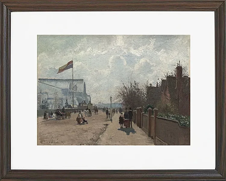 Camille Pissarro - Der Kristallpalast 1871 | Giclée Kunstdruck gerahmt