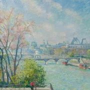 Camille Pissarro - Der Louvre, Morgen, Frühling 1902 | Giclée Kunstdruck gerahmt