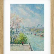 Camille Pissarro - Der Louvre, Morgen, Frühling 1902 | Giclée Kunstdruck gerahmt