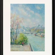 Camille Pissarro - Der Louvre, Morgen, Frühling 1902 | Giclée Kunstdruck gerahmt