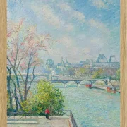 Camille Pissarro - Der Louvre, Morgen, Frühling 1902 | Giclée Kunstdruck gerahmt