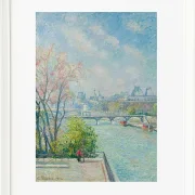 Camille Pissarro - Der Louvre, Morgen, Frühling 1902 | Giclée Kunstdruck gerahmt