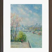 Camille Pissarro - Der Louvre, Morgen, Frühling 1902 | Giclée Kunstdruck gerahmt