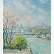 Camille Pissarro - Der Louvre, Morgen, Frühling 1902 | Giclée Kunstdruck gerahmt