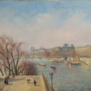Camille Pissarro - Der Louvre, Morgen, Sonnenlicht 1901 | Giclée Kunstdruck gerahmt