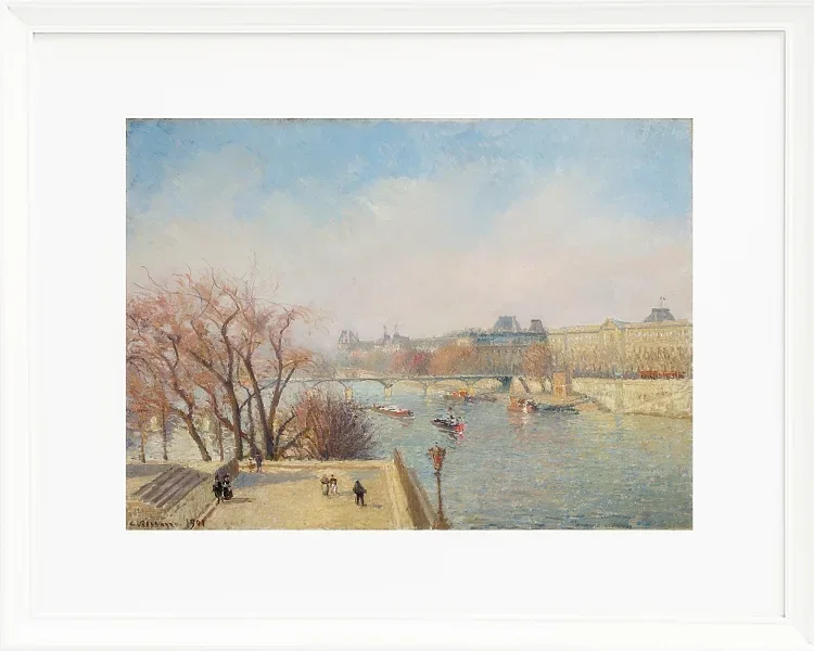 Camille Pissarro - Der Louvre, Morgen, Sonnenlicht 1901 | Giclée Kunstdruck gerahmt