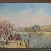 Camille Pissarro - Der Louvre, Morgen, Sonnenlicht 1901 | Giclée Kunstdruck gerahmt