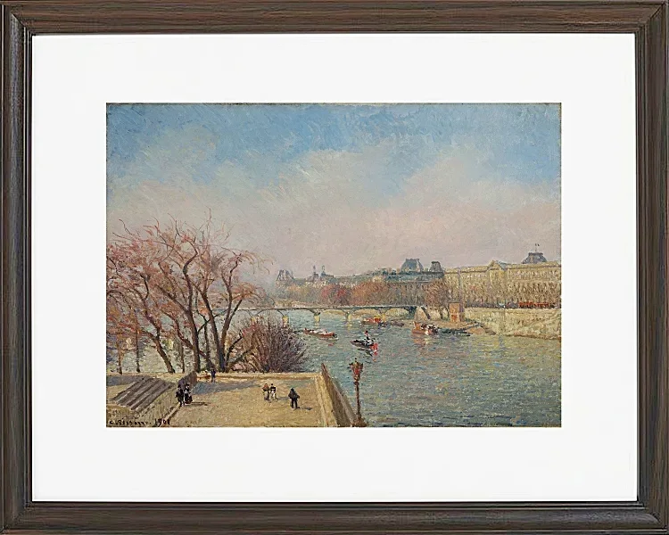 Camille Pissarro - Der Louvre, Morgen, Sonnenlicht 1901 | Giclée Kunstdruck gerahmt
