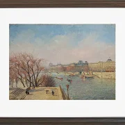 Camille Pissarro - Der Louvre, Morgen, Sonnenlicht 1901 | Giclée Kunstdruck gerahmt