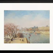 Camille Pissarro - Der Louvre, Morgen, Sonnenlicht 1901 | Giclée Kunstdruck gerahmt