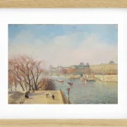 Camille Pissarro - Der Louvre, Morgen, Sonnenlicht 1901 | Giclée Kunstdruck gerahmt