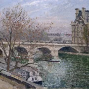 Camille Pissarro - Der Pont Royal und der Pavillon de Flore 1903 | Giclée Kunstdruck gerahmt
