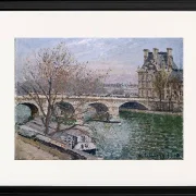 Camille Pissarro - Der Pont Royal und der Pavillon de Flore 1903 | Giclée Kunstdruck gerahmt