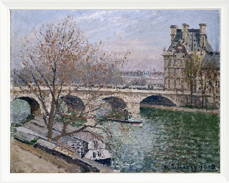 Camille Pissarro - Der Pont Royal und der Pavillon de Flore 1903 | Giclée Kunstdruck gerahmt