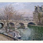 Camille Pissarro - Der Pont Royal und der Pavillon de Flore 1903 | Giclée Kunstdruck gerahmt