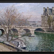 Camille Pissarro - Der Pont Royal und der Pavillon de Flore 1903 | Giclée Kunstdruck gerahmt