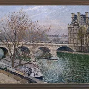 Camille Pissarro - Der Pont Royal und der Pavillon de Flore 1903 | Giclée Kunstdruck gerahmt