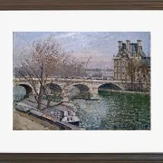 Camille Pissarro - Der Pont Royal und der Pavillon de Flore 1903 | Giclée Kunstdruck gerahmt