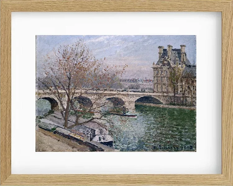 Camille Pissarro - Der Pont Royal und der Pavillon de Flore 1903 | Giclée Kunstdruck gerahmt