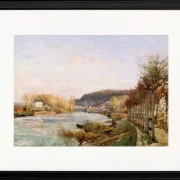 Camille Pissarro - Die Seine bei Bougival 1870 | Giclée Kunstdruck gerahmt