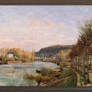 Camille Pissarro - Die Seine bei Bougival 1870 | Giclée Kunstdruck gerahmt