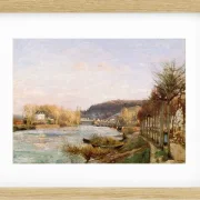 Camille Pissarro - Die Seine bei Bougival 1870 | Giclée Kunstdruck gerahmt