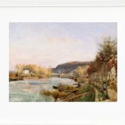 Camille Pissarro - Die Seine bei Bougival 1870 | Giclée Kunstdruck gerahmt