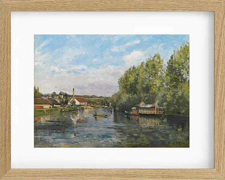 Camille Pissarro - Die Seine bei Port-Marly 1872 | Giclée Kunstdruck gerahmt