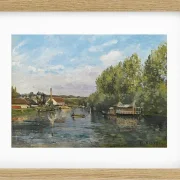 Camille Pissarro - Die Seine bei Port-Marly 1872 | Giclée Kunstdruck gerahmt