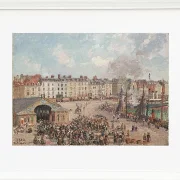 Camille Pissarro - Fiskemarked 1902 | Indrammet giclée-kunsttryk