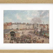 Camille Pissarro - Fiskemarked 1902 | Indrammet giclée-kunsttryk