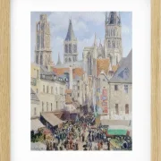 Camille Pissarro - Fußgängerzone, Rouen 1898 | Giclée Kunstdruck gerahmt