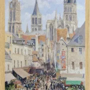 Camille Pissarro - Fußgängerzone, Rouen 1898 | Giclée Kunstdruck gerahmt