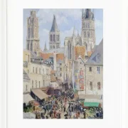 Camille Pissarro - Fußgängerzone, Rouen 1898 | Giclée Kunstdruck gerahmt