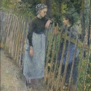 Camille Pissarro - Gespräch 1896 | Giclée Kunstdruck gerahmt