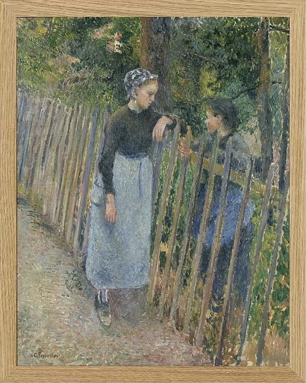 Camille Pissarro - Gespräch 1896 | Giclée Kunstdruck gerahmt