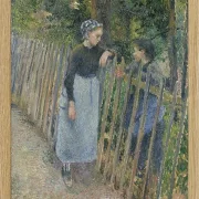 Camille Pissarro - Gespräch 1896 | Giclée Kunstdruck gerahmt
