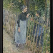 Camille Pissarro - Gespräch 1896 | Giclée Kunstdruck gerahmt