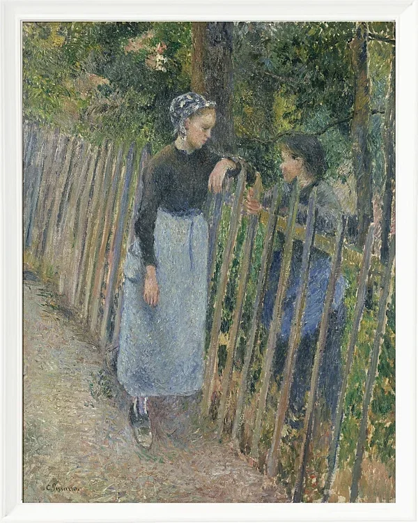 Camille Pissarro - Gespräch 1896 | Giclée Kunstdruck gerahmt