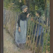Camille Pissarro - Gespräch 1896 | Giclée Kunstdruck gerahmt