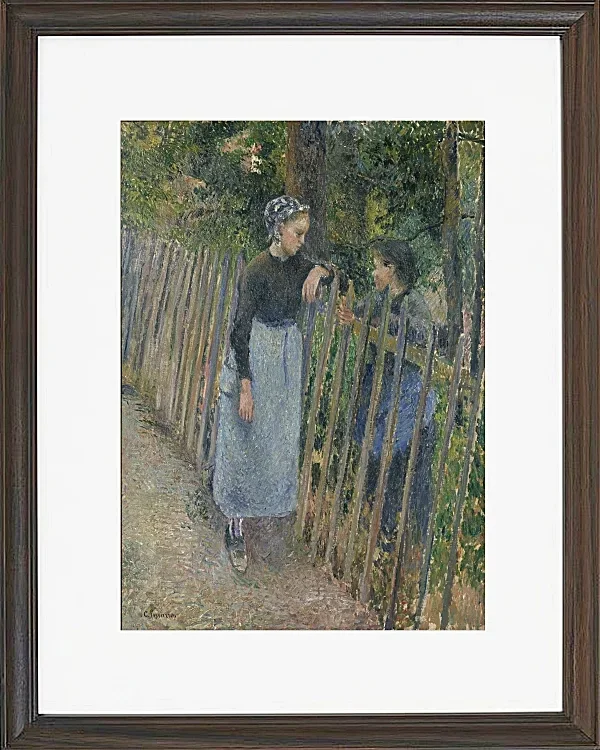Camille Pissarro - Gespräch 1896 | Giclée Kunstdruck gerahmt