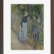 Camille Pissarro - Gespräch 1896 | Giclée Kunstdruck gerahmt
