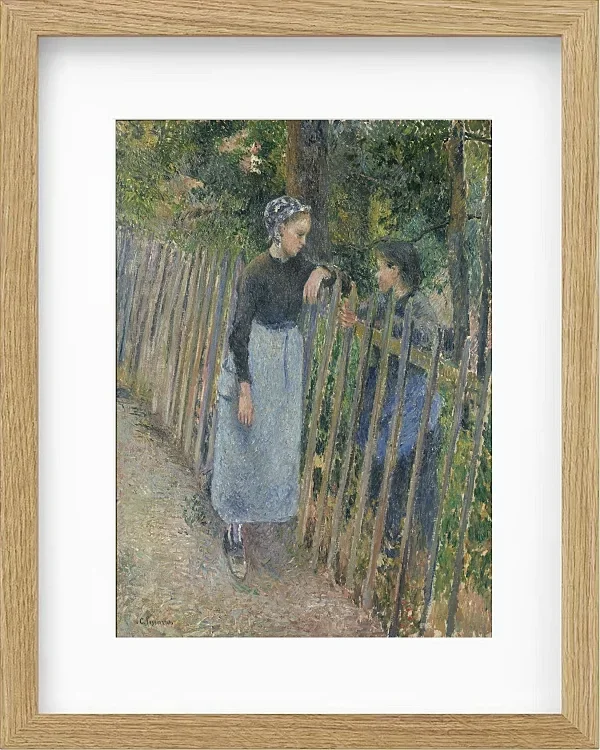 Camille Pissarro - Gespräch 1896 | Giclée Kunstdruck gerahmt