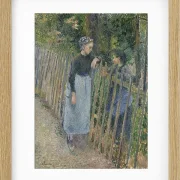 Camille Pissarro - Gespräch 1896 | Giclée Kunstdruck gerahmt