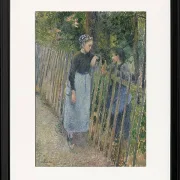 Camille Pissarro - Gespräch 1896 | Giclée Kunstdruck gerahmt