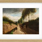 Camille Pissarro - Hohlweg, Umgebung von Chailly 1860 | Giclée Kunstdruck gerahmt
