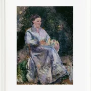 Camille Pissarro - Julie Pissarro im Garten 1874 | Giclée Kunstdruck gerahmt